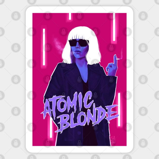 80s aesthetic atomic blonde Sticker by kuinif